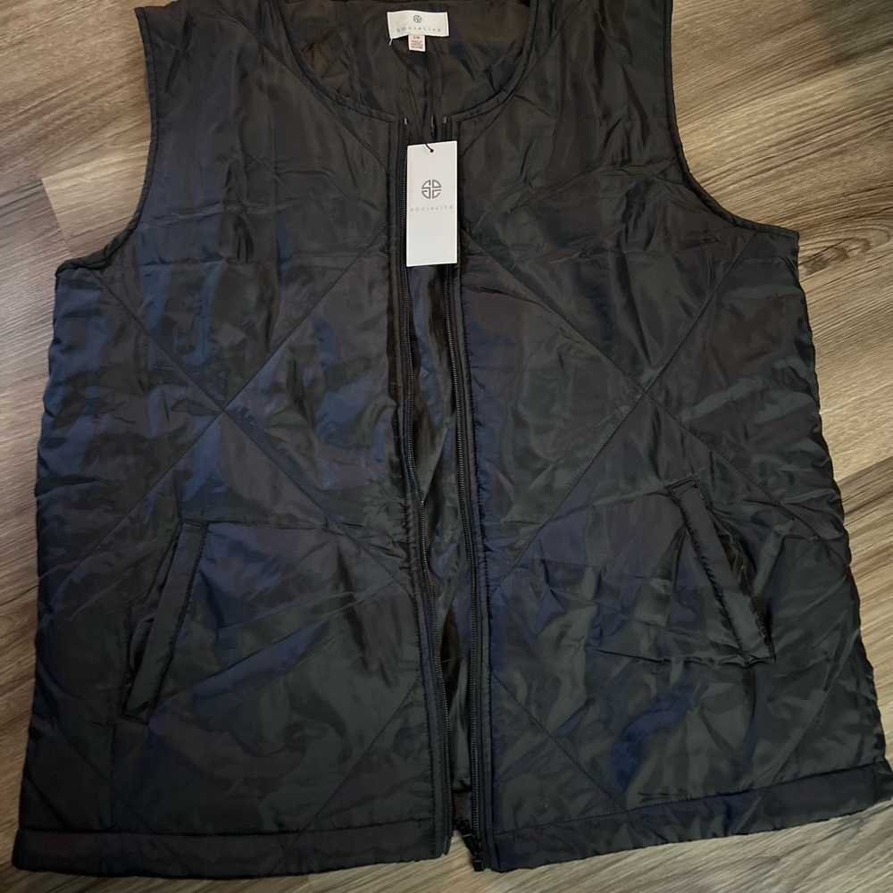 Socialite Black Quilted Outerwear